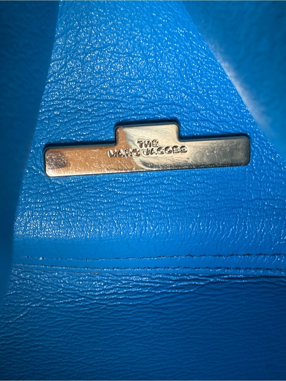 Marc Jacobs Leather Tote The Director Black Leather With Blue Lining Large EUC - Picture 11 of 16